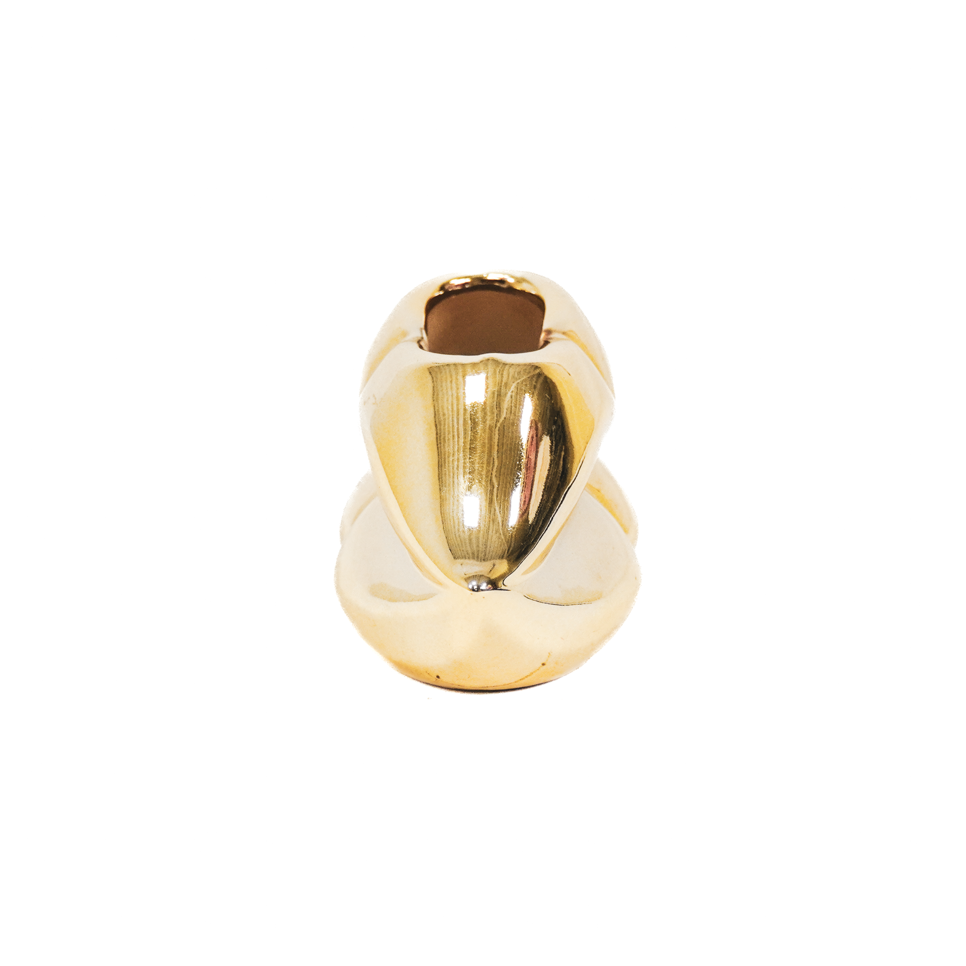 Pot - Lip - Keramiek - Goud - 15,5x6,5x7,5cm