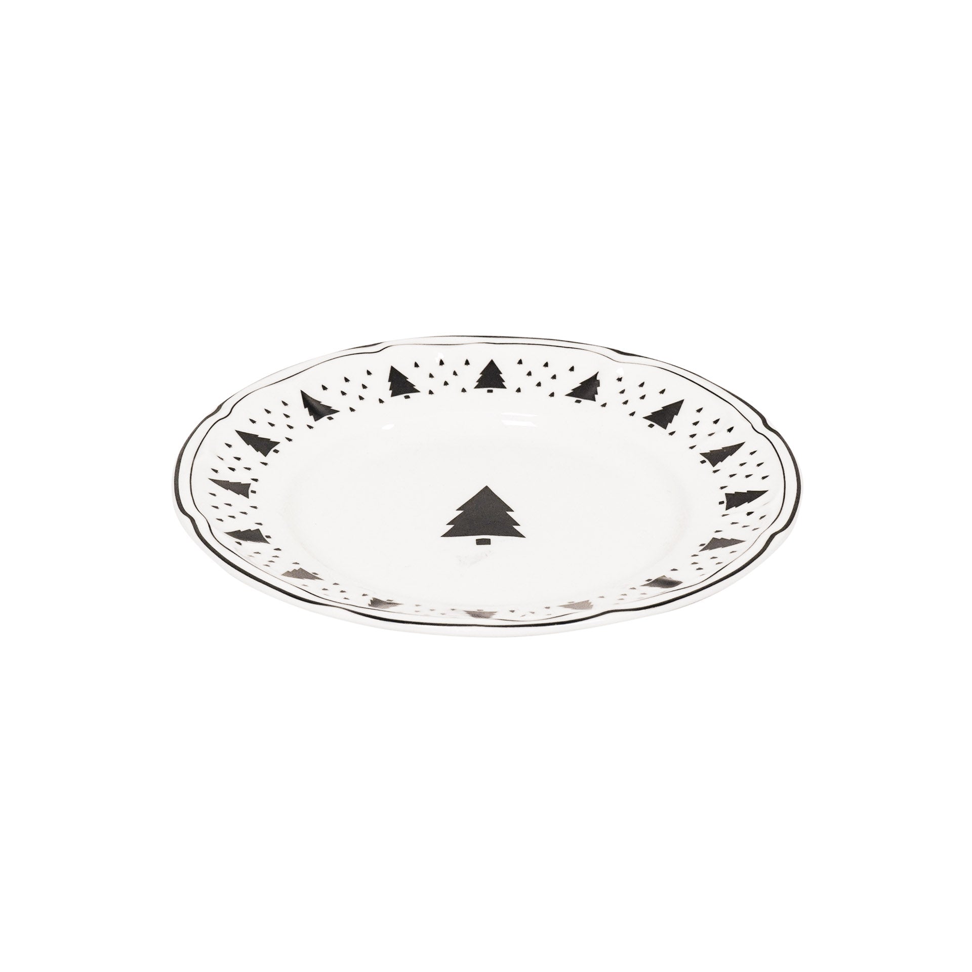 Gebaksbord - Kerstboom - Newbone China - Ø15cm