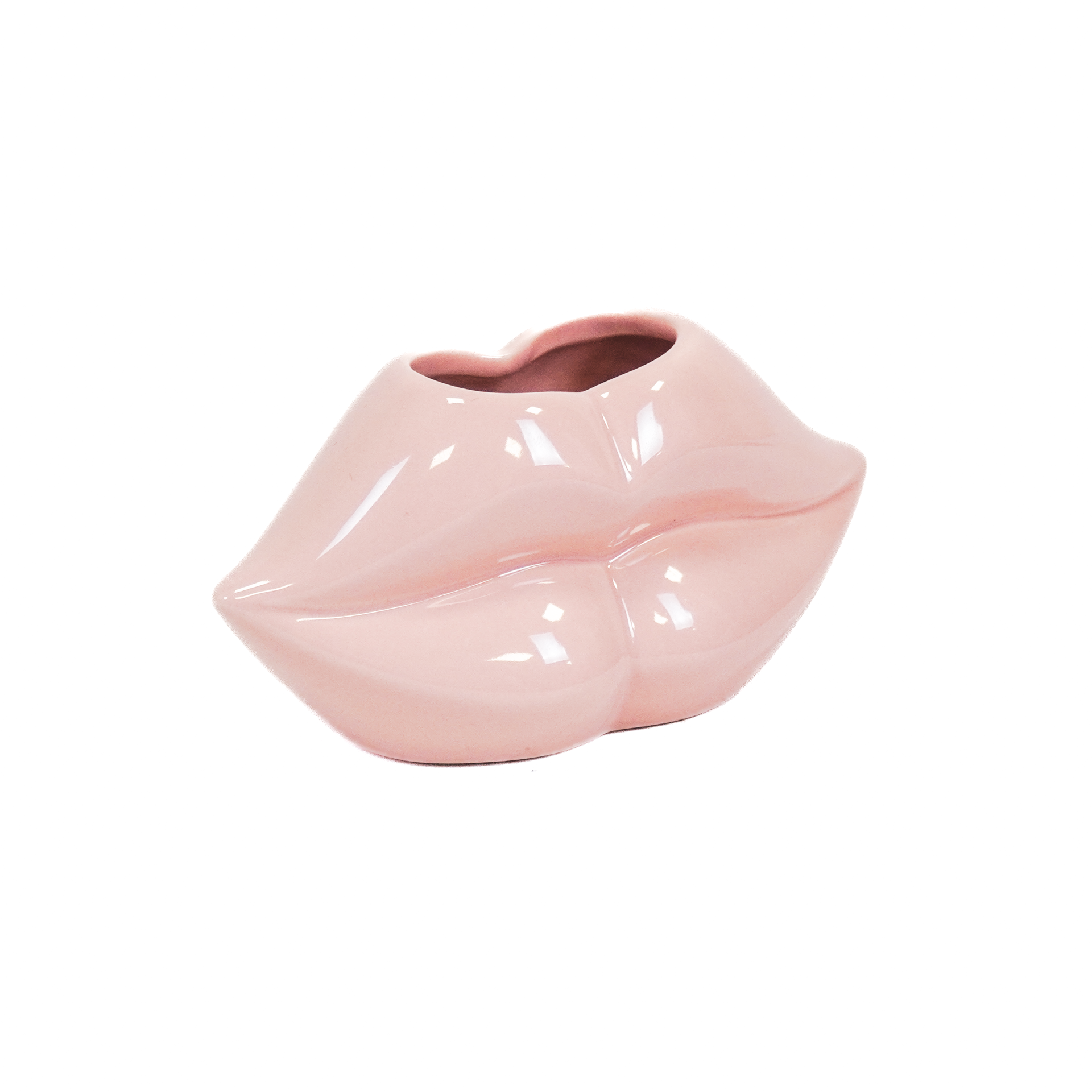 Pot - Lips Don't Lie Pot - Licht Roze - 15,5x6,5x7,5cm
