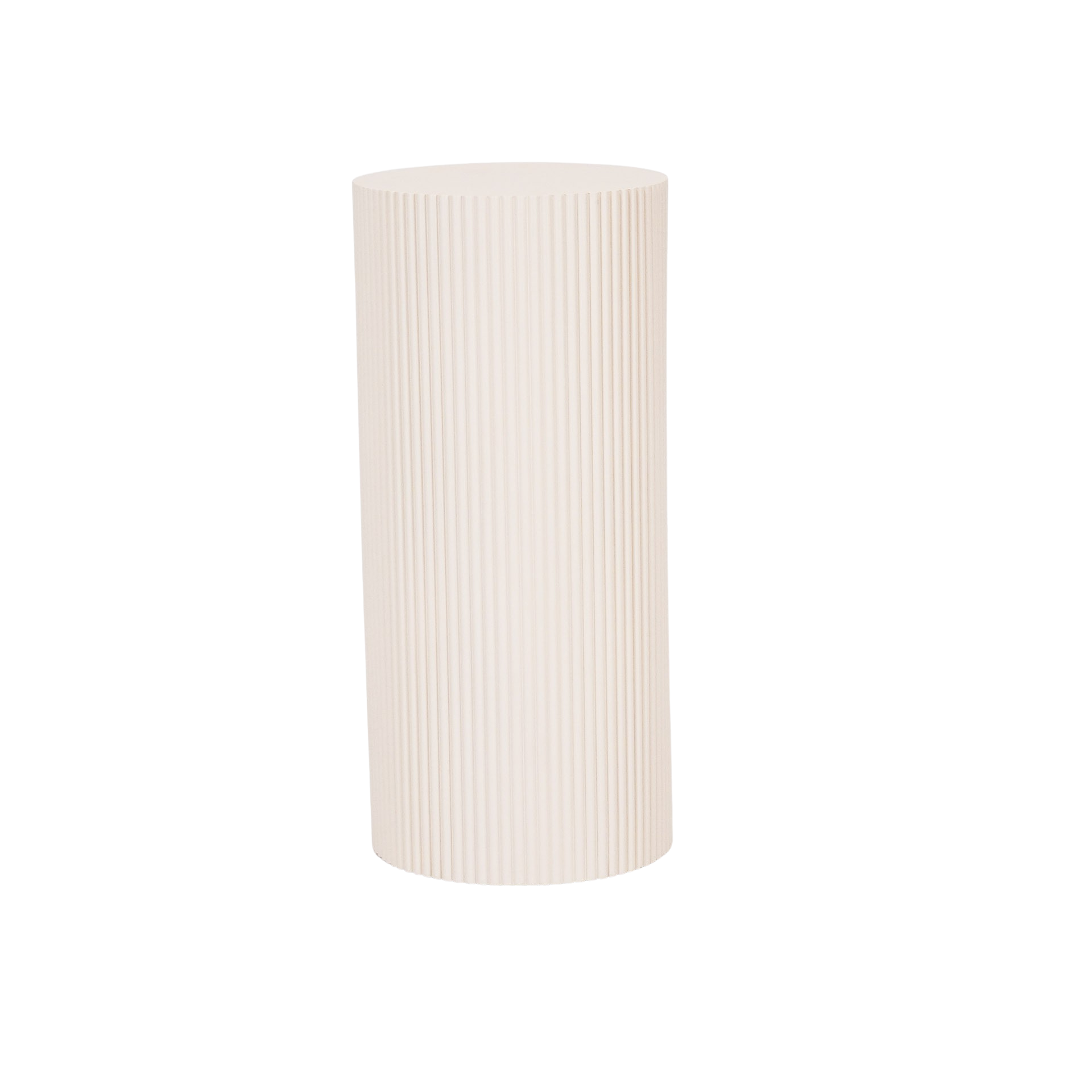 Bijzettafel /Pilaar- Cilinder- MDF - Zand - 30x30x65cm