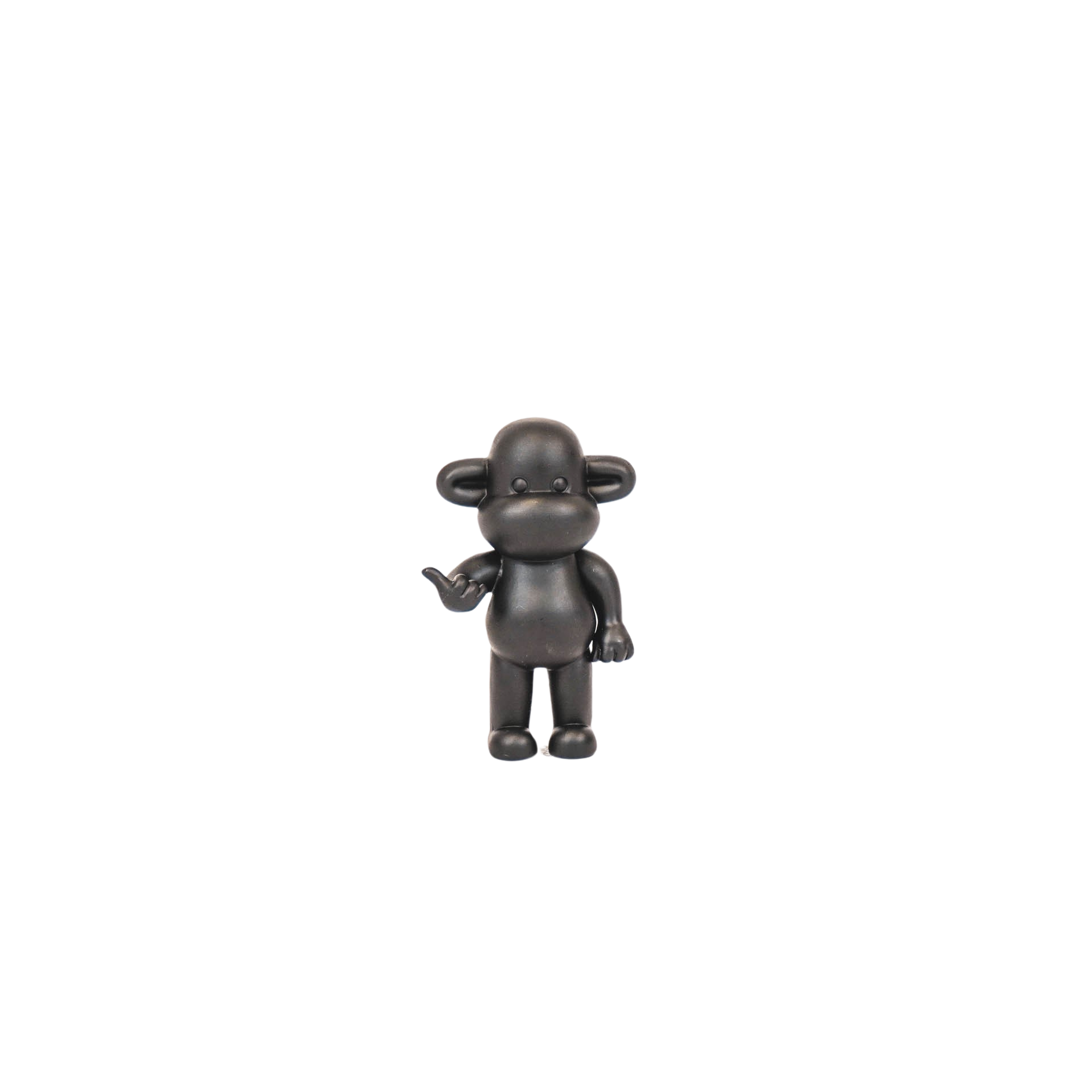 Ornament - Hang loose Aap Beeld 'The Legend' - Polyresin - Zwart - 20,5x13,5x35cm