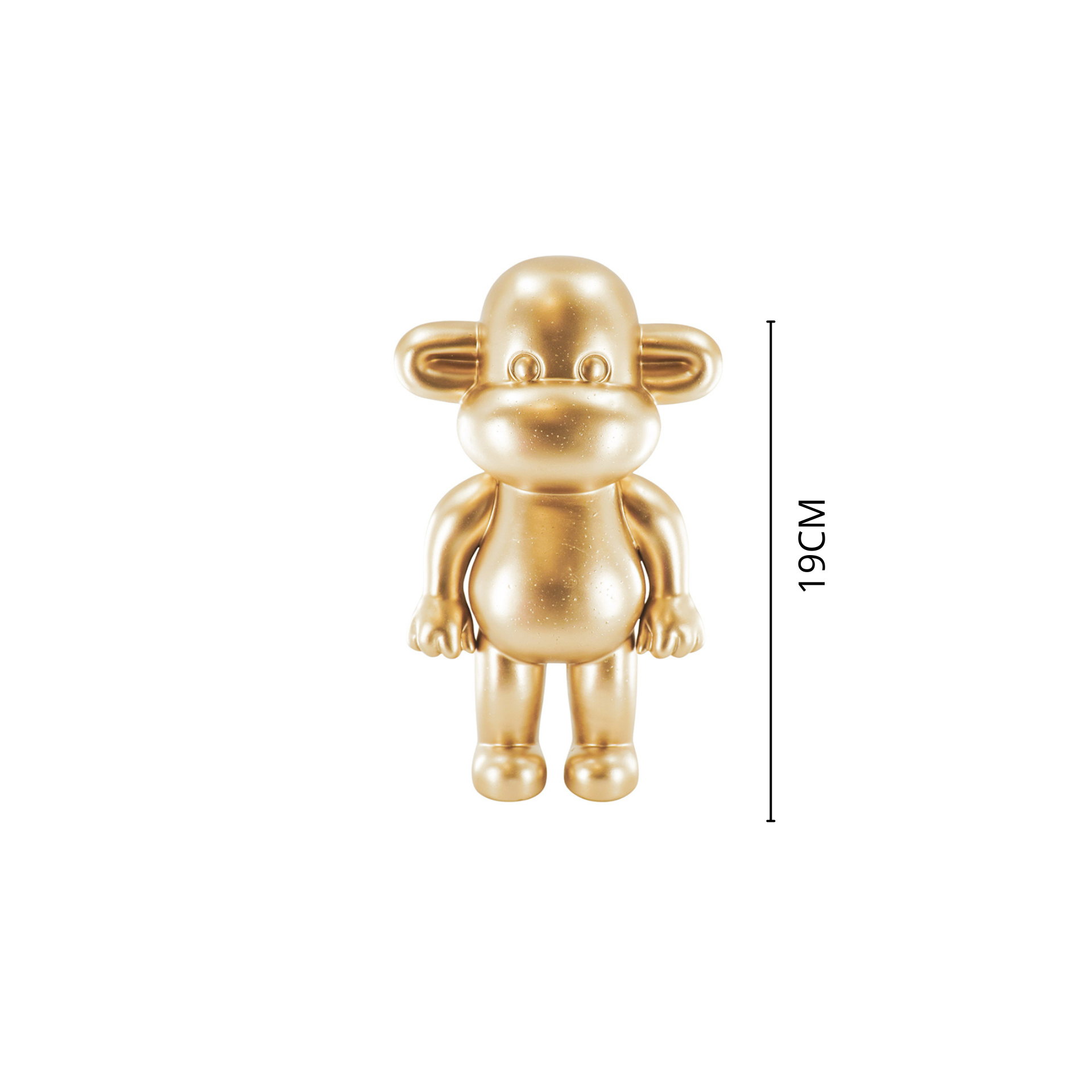 Ornament - Aap Beeld 'The Legend' - Polyresin - Goud - 11x7x19cm
