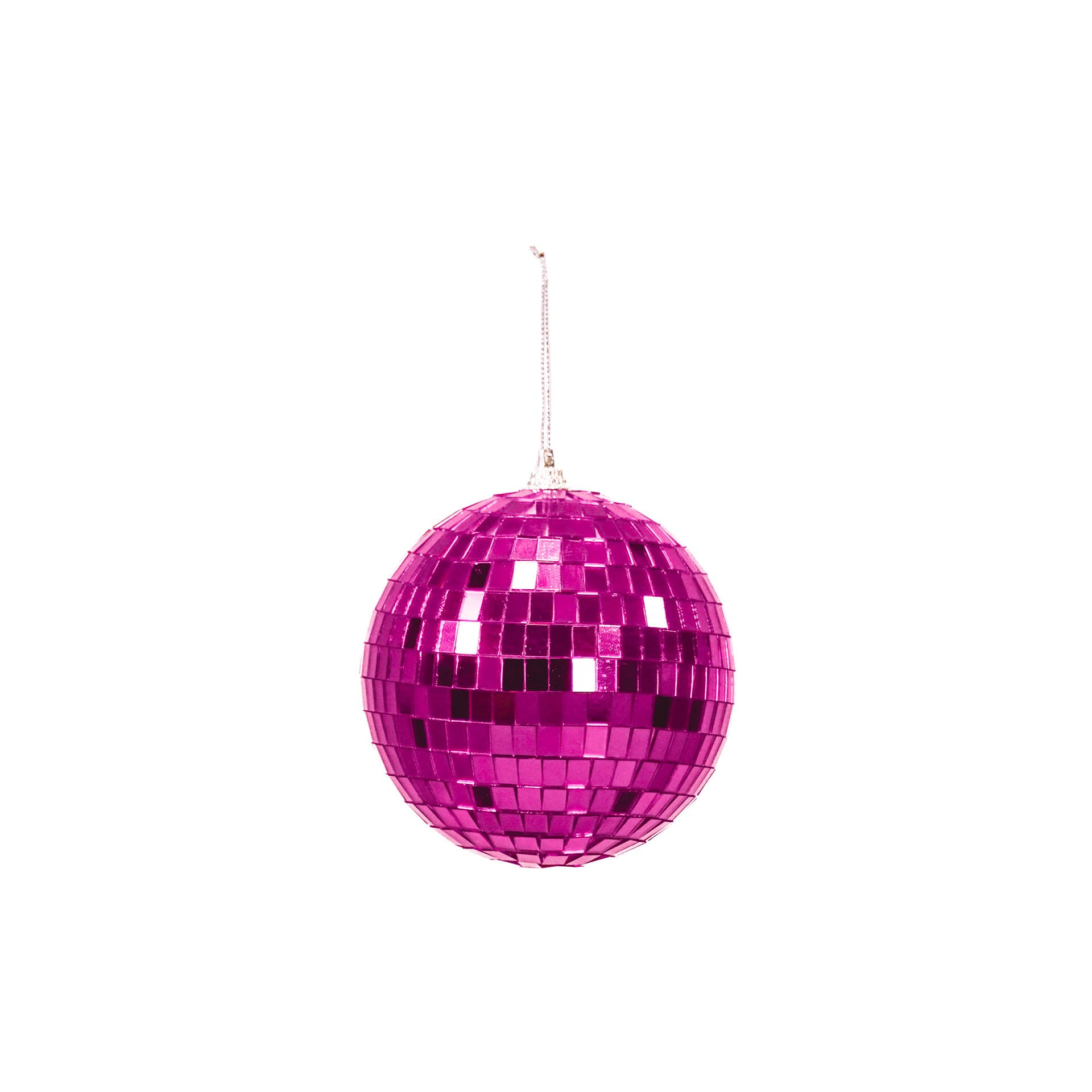 Kerstversiering - Kersthanger - Discobal - Foam - Roze - 8x8x8cm