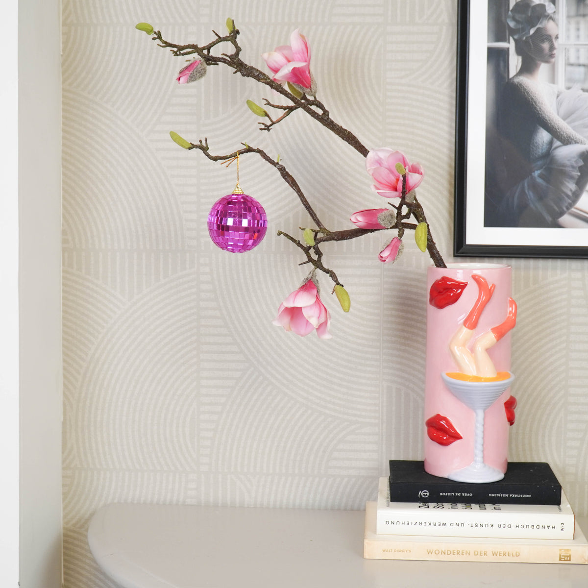 XMAS - Roze Discoballen Set – 6 Verschillende Maten – 8 tot 30 cm – Spiegelbollen – Disco Decoratie – Feest & Interieur