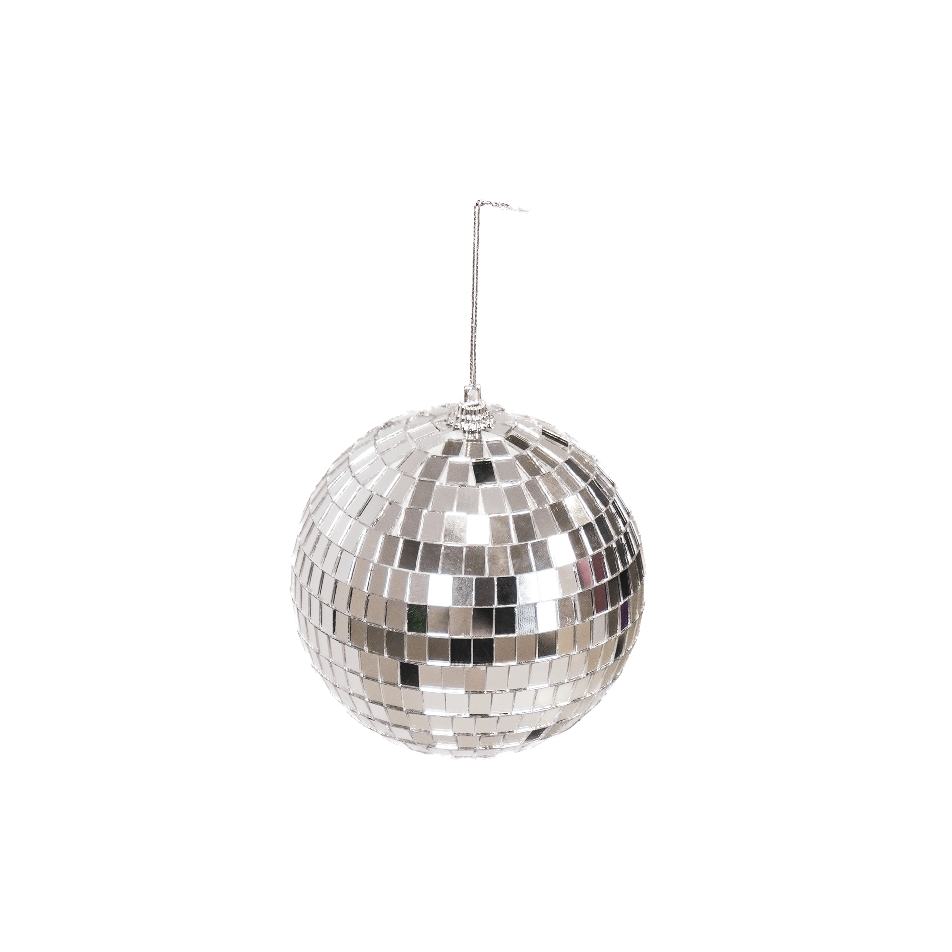 Kerstversiering - Kersthanger - Discobal - Foam - Zilver - 8x8x8cm