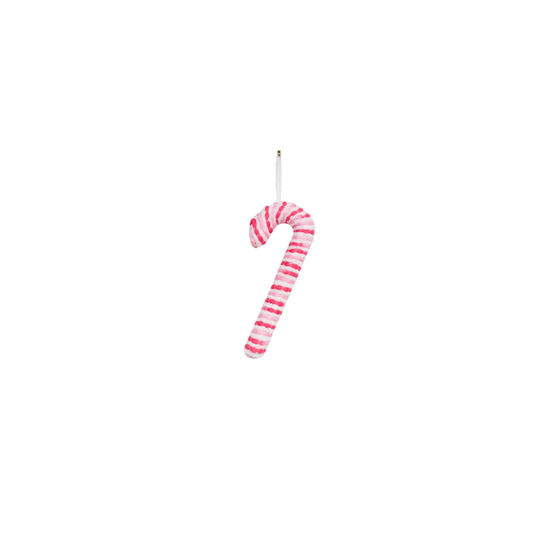 Kerstversiering - Zuurstok - Roze/ Wit - Foam - 21 cm