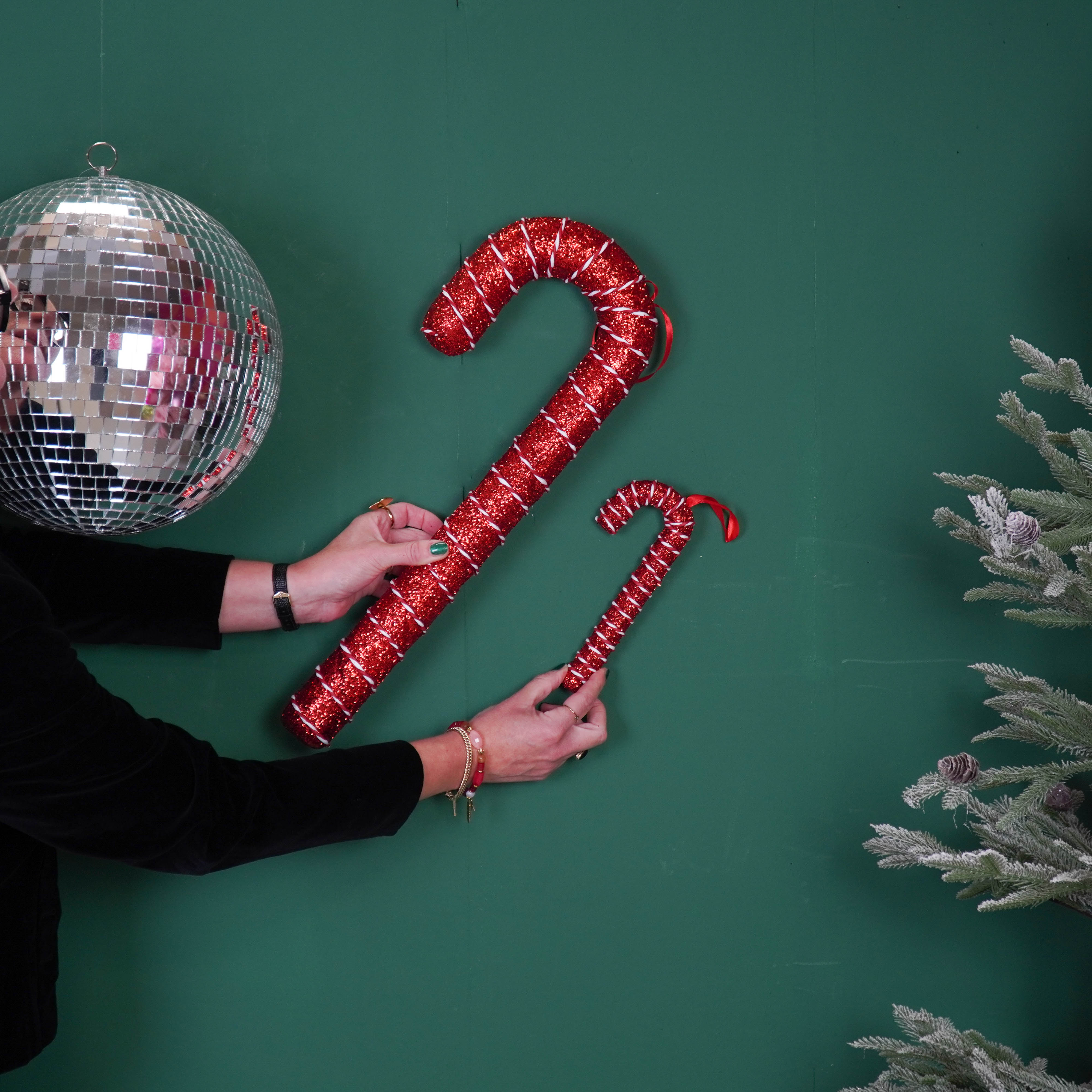 Kerstversiering - Zuurstok - Rood - Foam - 52 cm