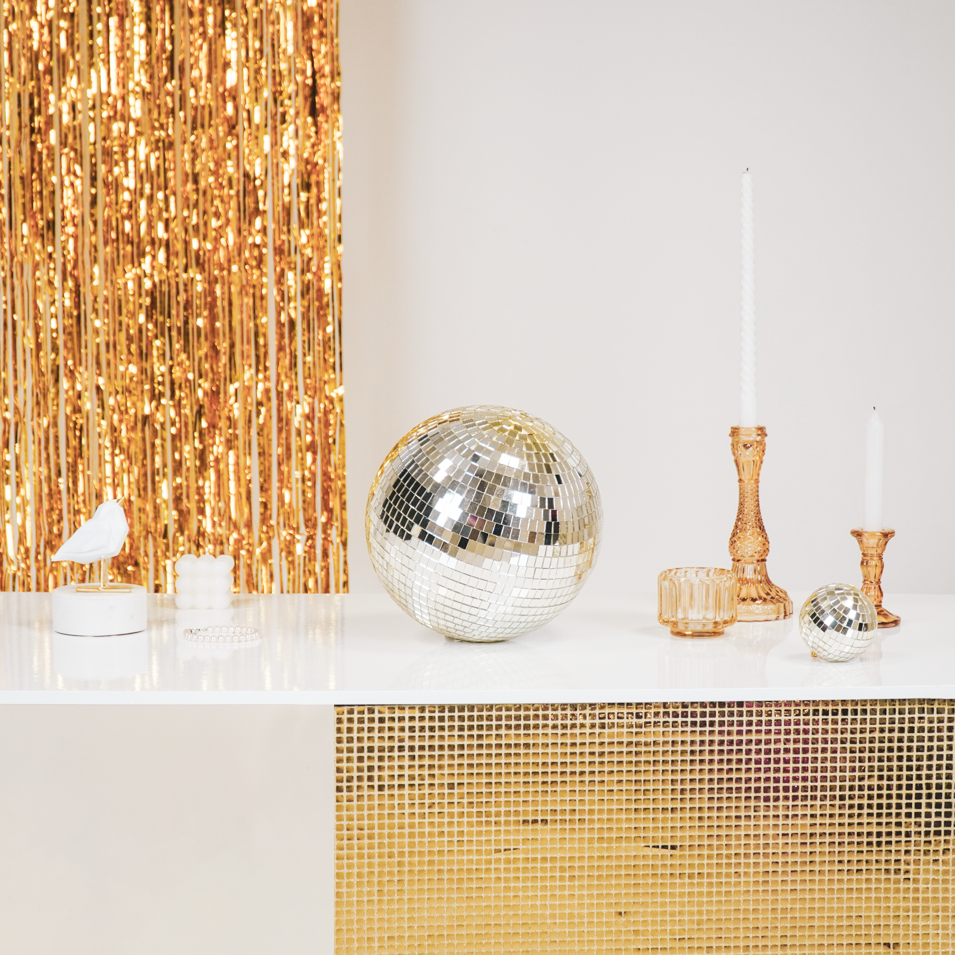 Kerstversiering - Kersthanger - Discobal - Foam - Goud - 25x25x25cm