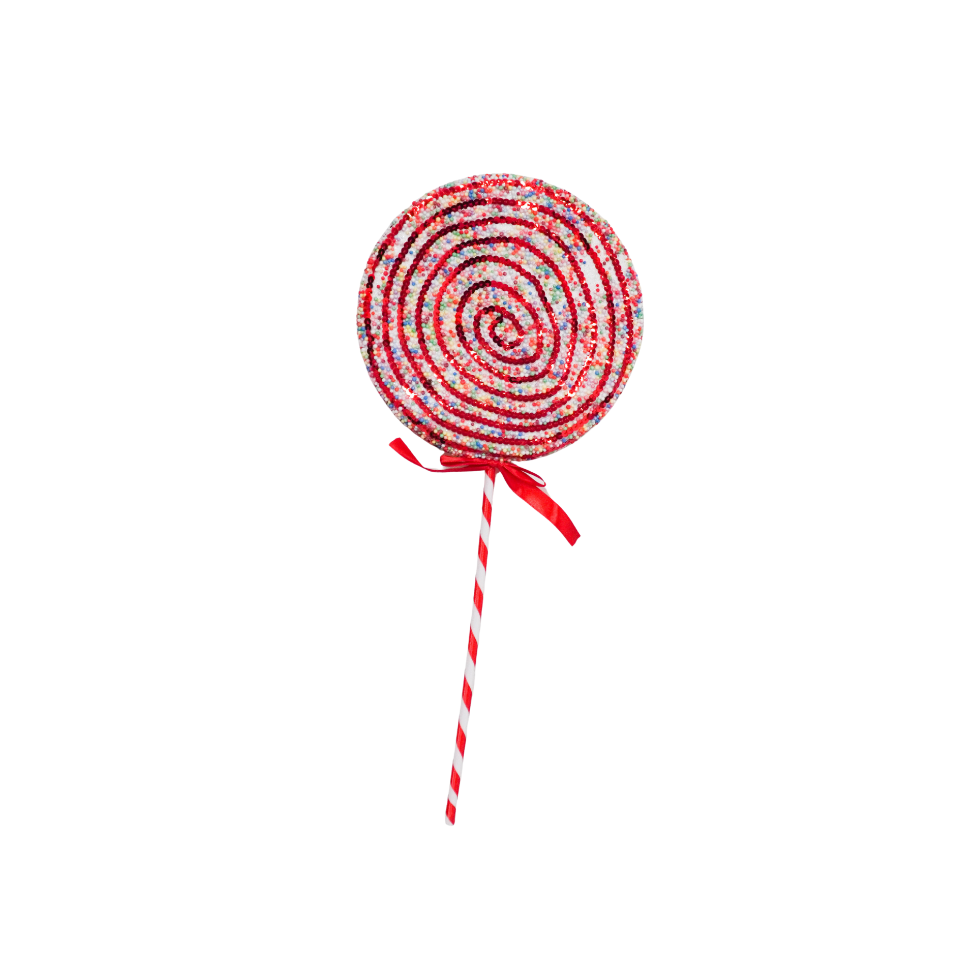 Kerstversiering - Lolly - Rood/ Wit/ Swirl - Foam - 25x63cm