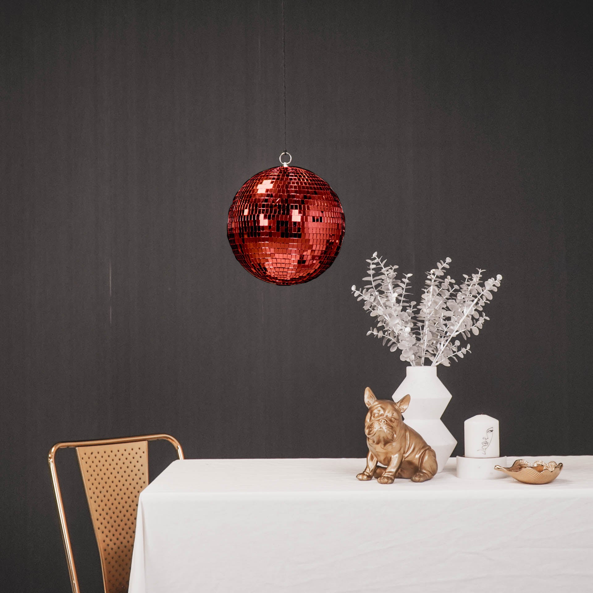 Kerstversiering - Kersthanger - Discobal - Foam - Rood - 20x20x20cm