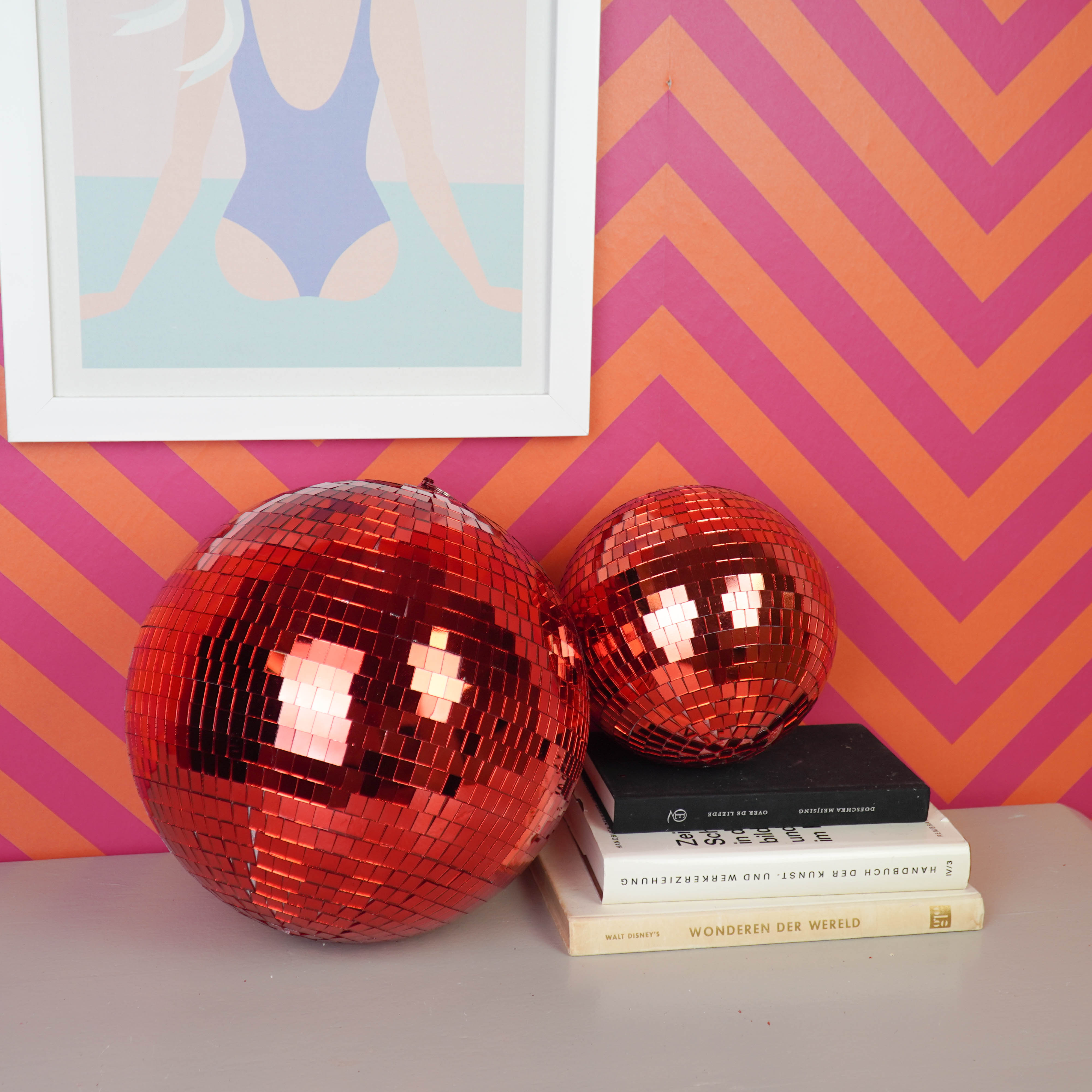 Kerstversiering - Kersthanger - Discobal - Foam - Rood - 20x20x20cm