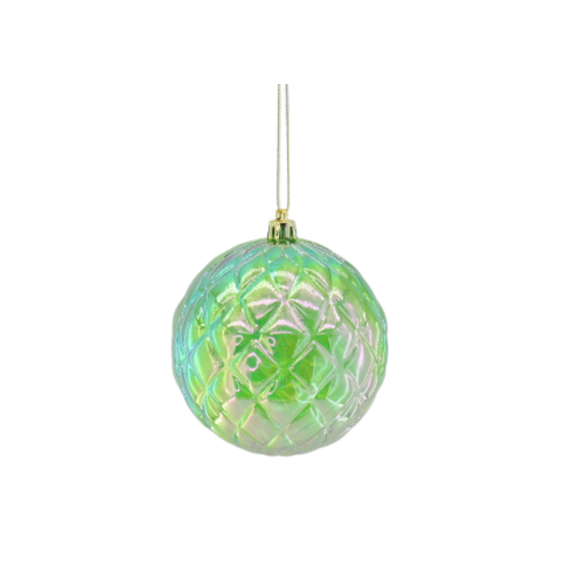 Kersthanger - Kerstbal - Kunststof - Groen - 10x10cm