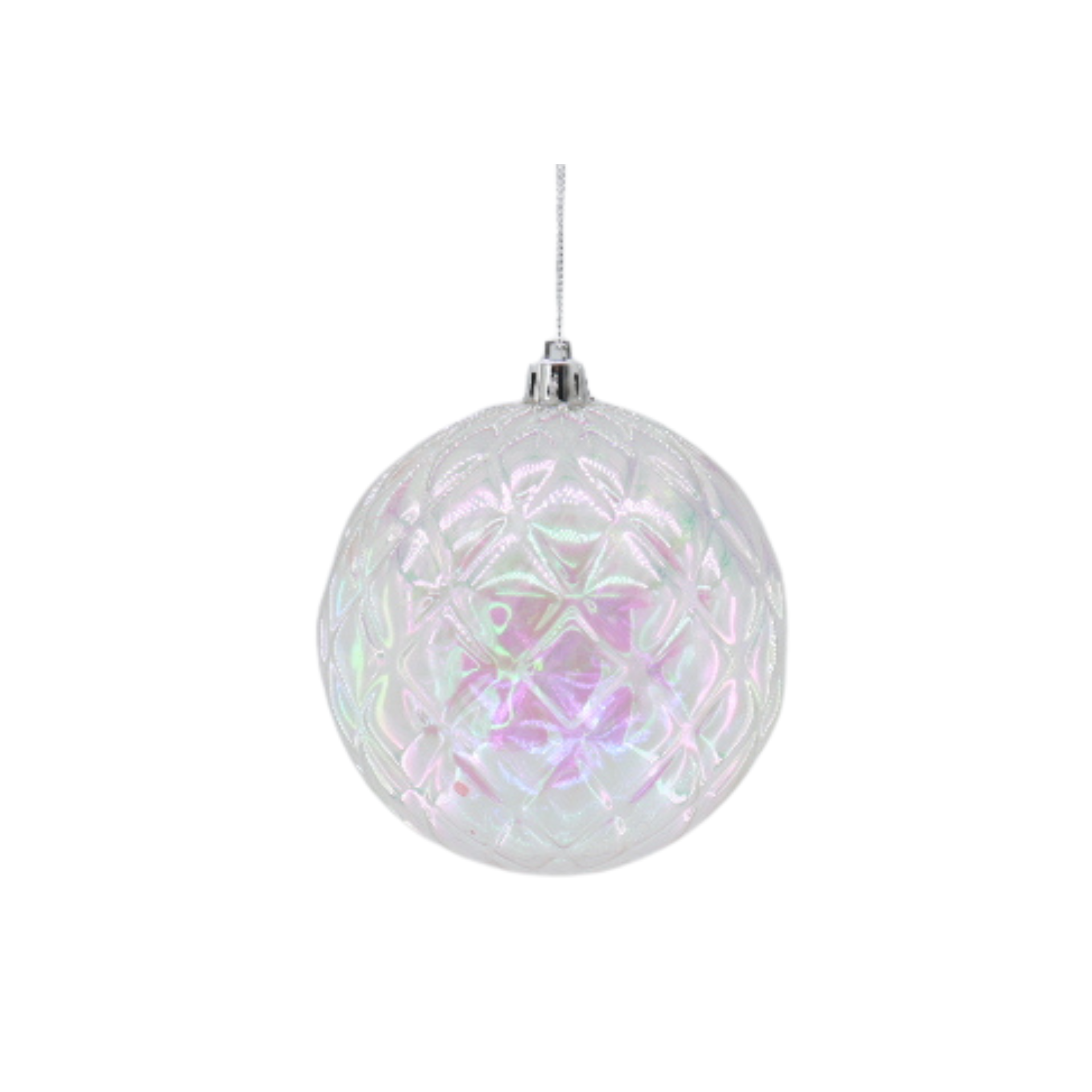 Kersthanger - Kerstbal - Kunststof Iridescent - 20x20cm