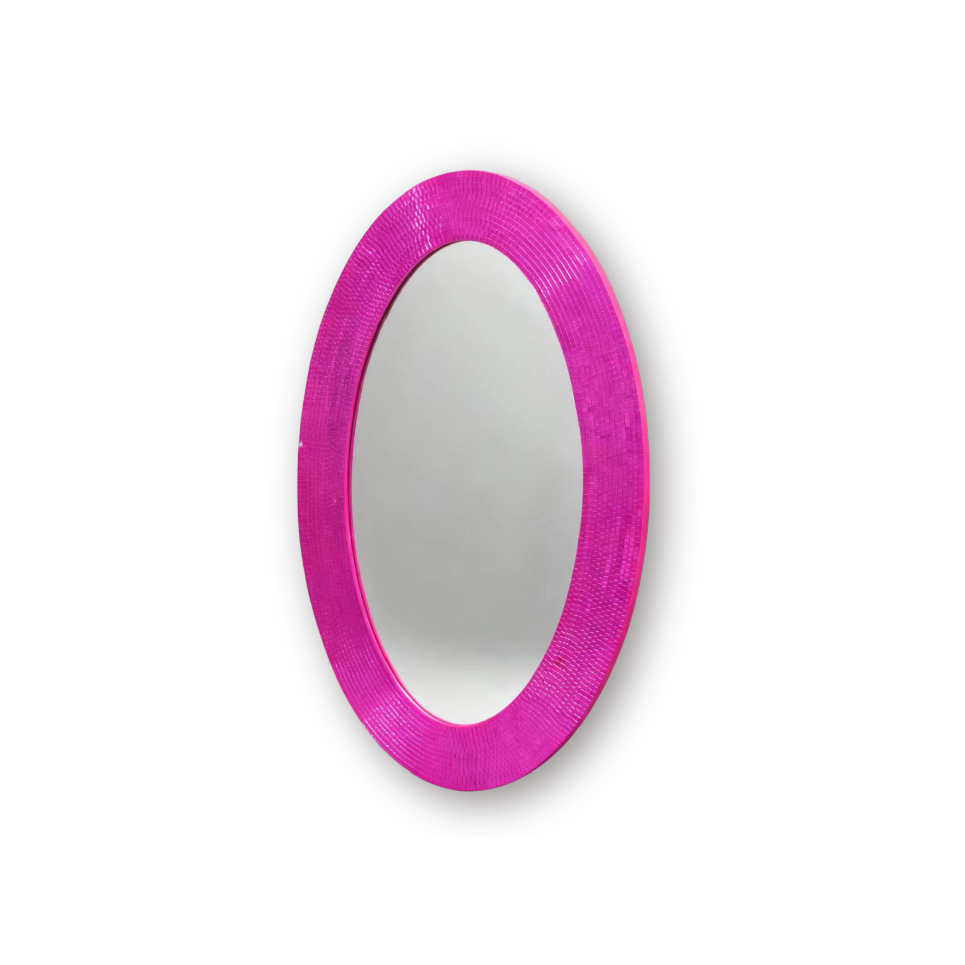 Spiegel - Wandspiegel Discosteentjes - Roze - 60x1x40cm