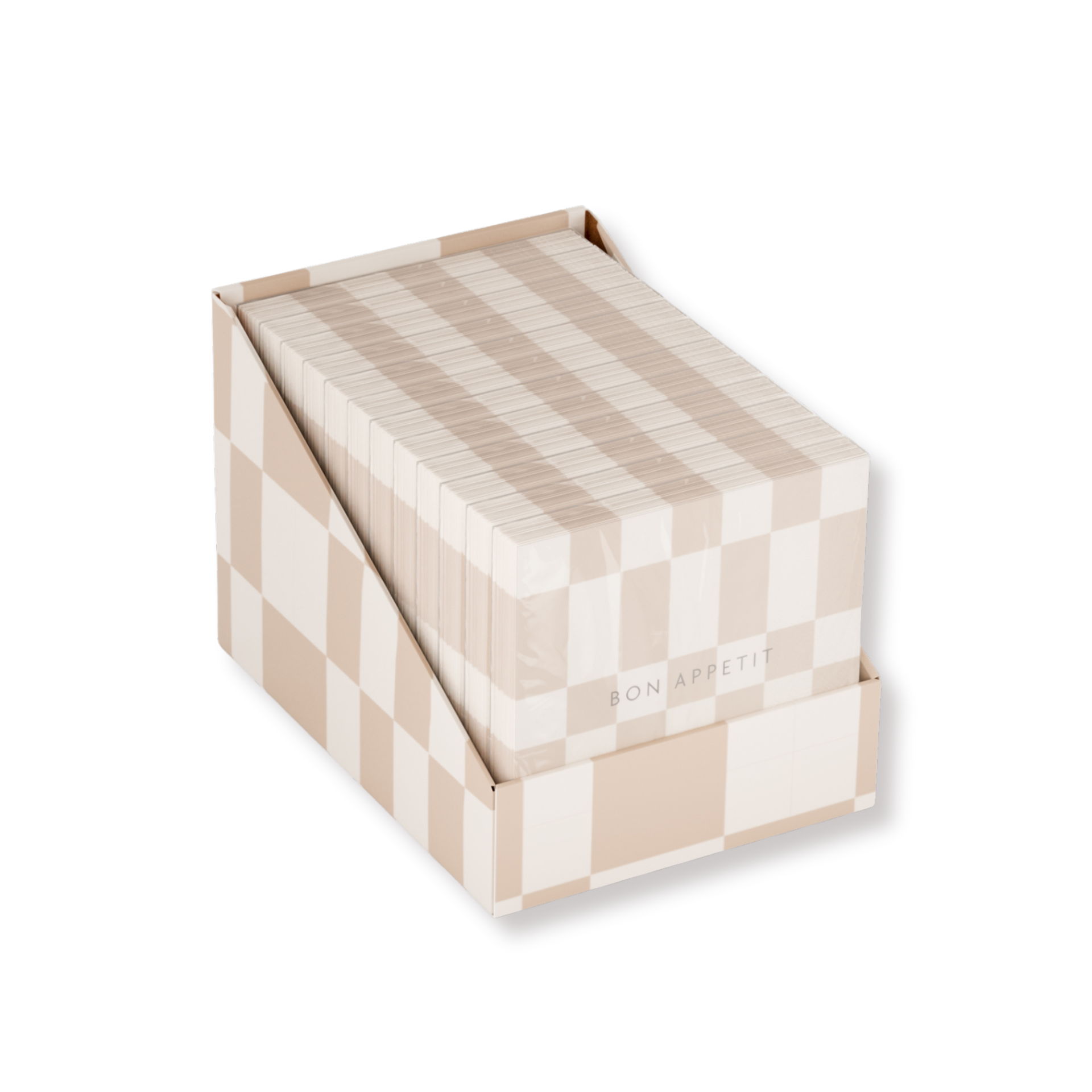 Papieren Servetten - "Bon Appetit" - Beige - 3-Laags - FSC - 33x33 cm - 20 Stuks