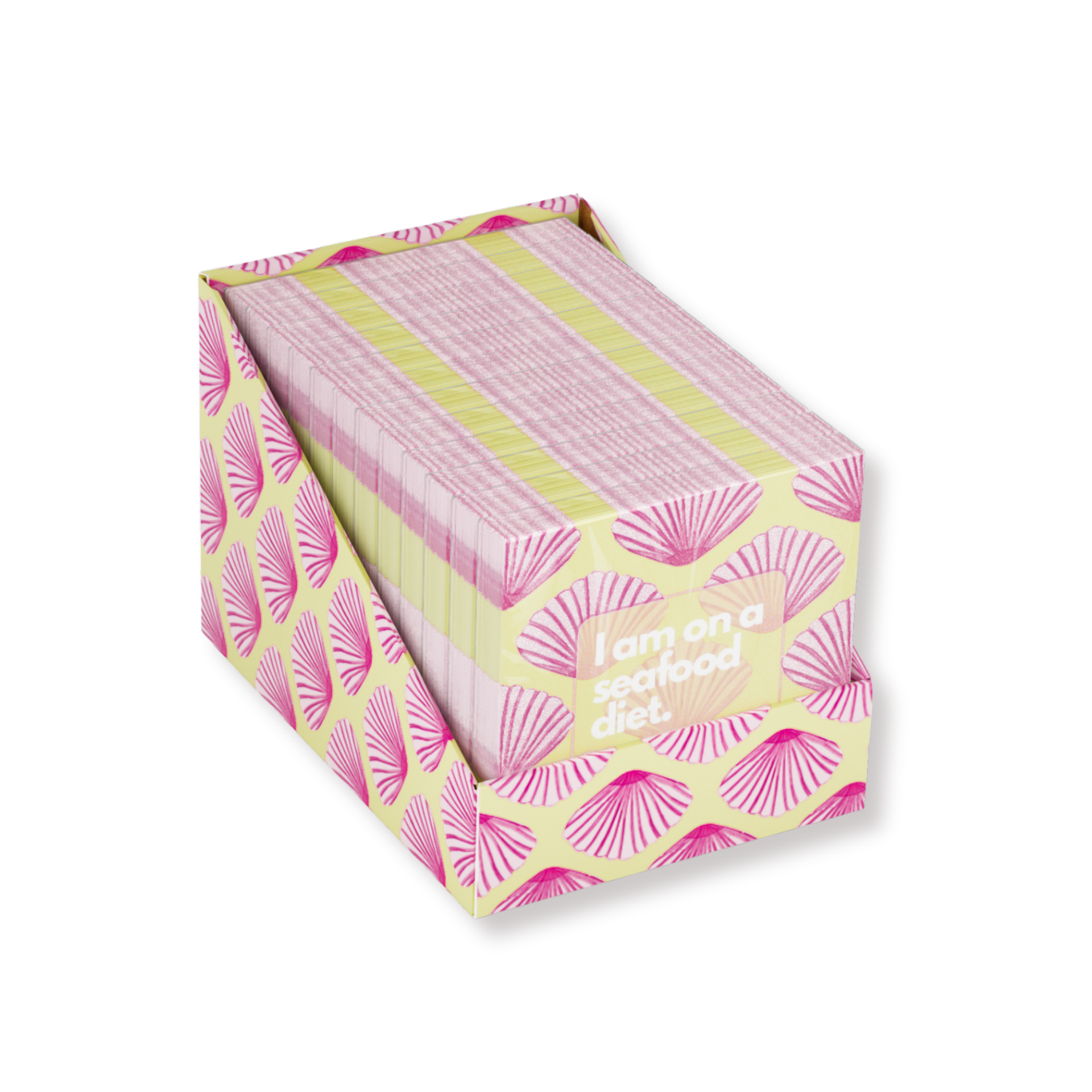 Papieren Servetten - "Seafood Diet" - Geel/Roze - 3-Laags - FSC - 33x33 cm - 20 Stuks