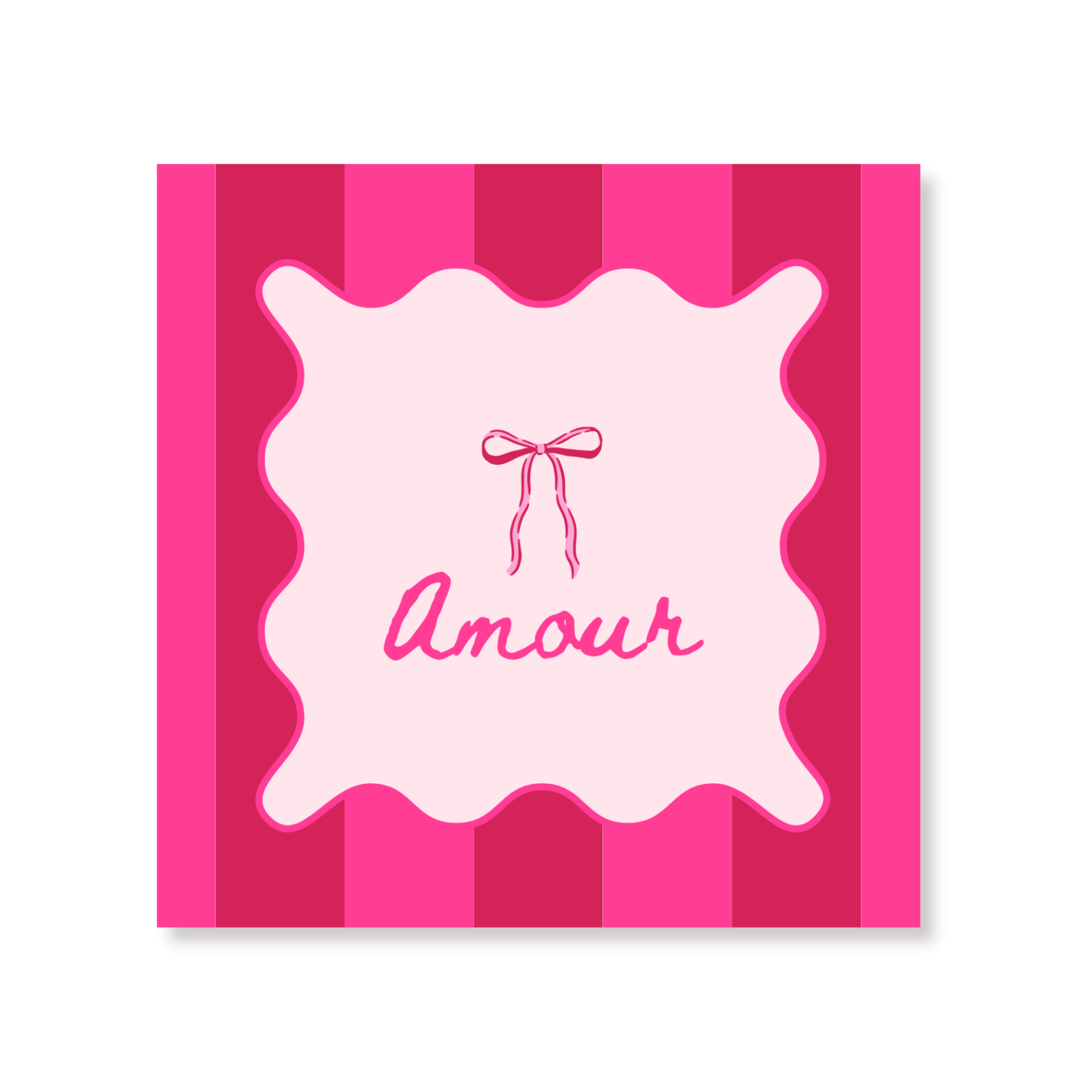 Papieren Servetten - "Amour" - Rood/Roze - 3-Laags - FSC - 33x33 cm - 20 Stuks
