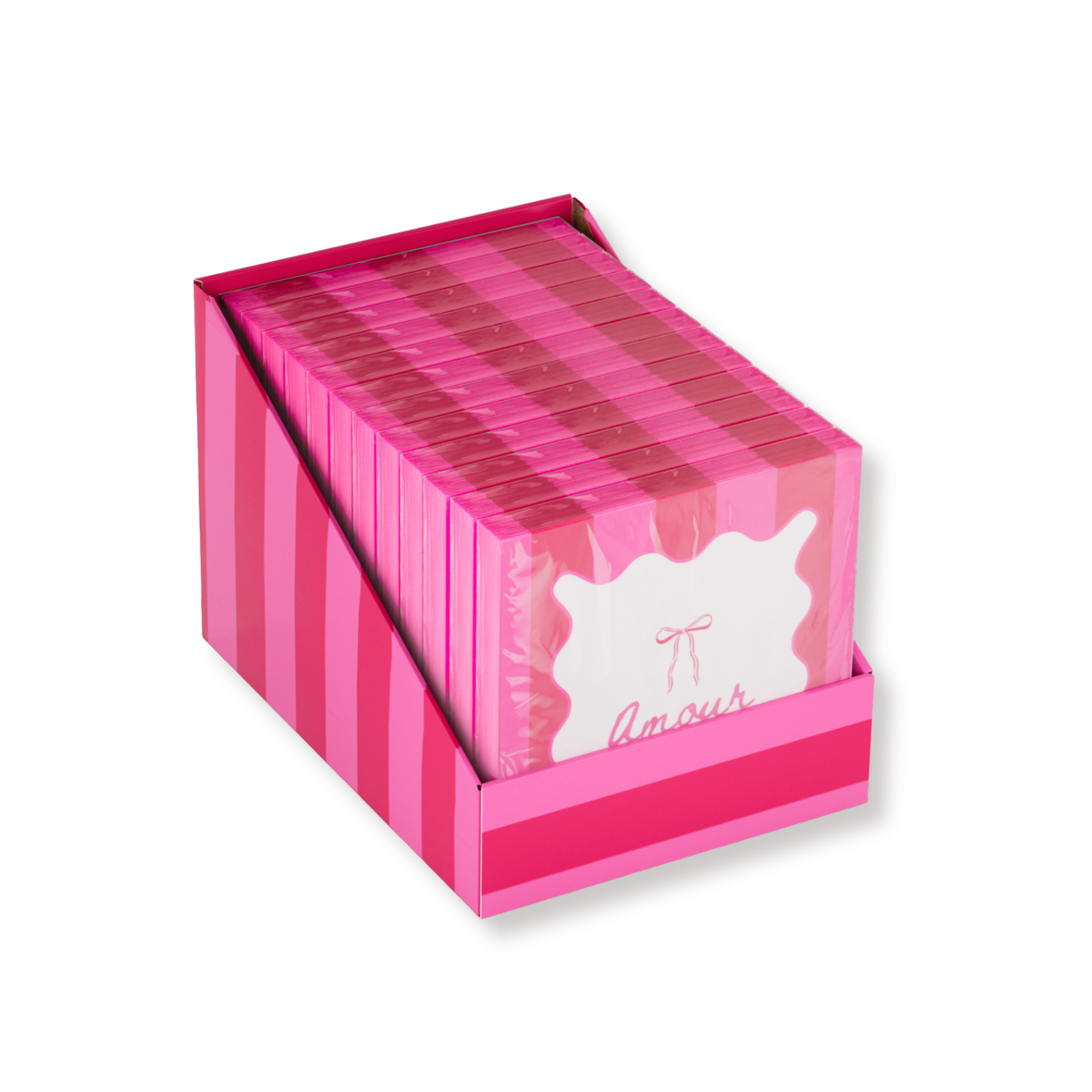 Papieren Servetten - "Amour" - Rood/Roze - 3-Laags - FSC - 33x33 cm - 20 Stuks