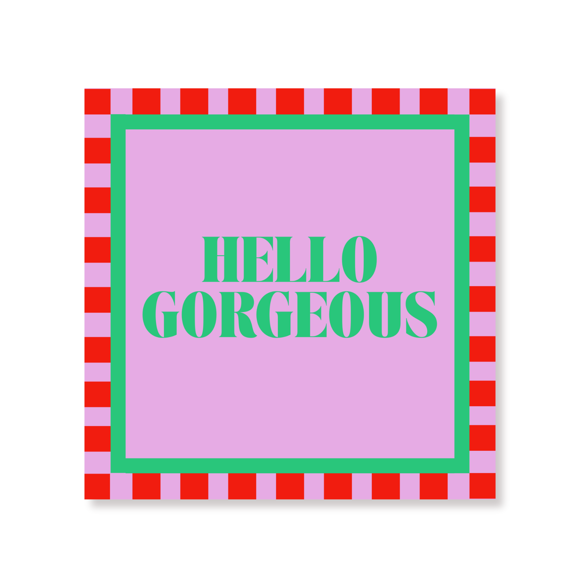 Papieren Servetten - "Hello Gorgeous" - Roze/Rood/Groen - 3-Laags - FSC - 33x33 cm - 20 Stuks