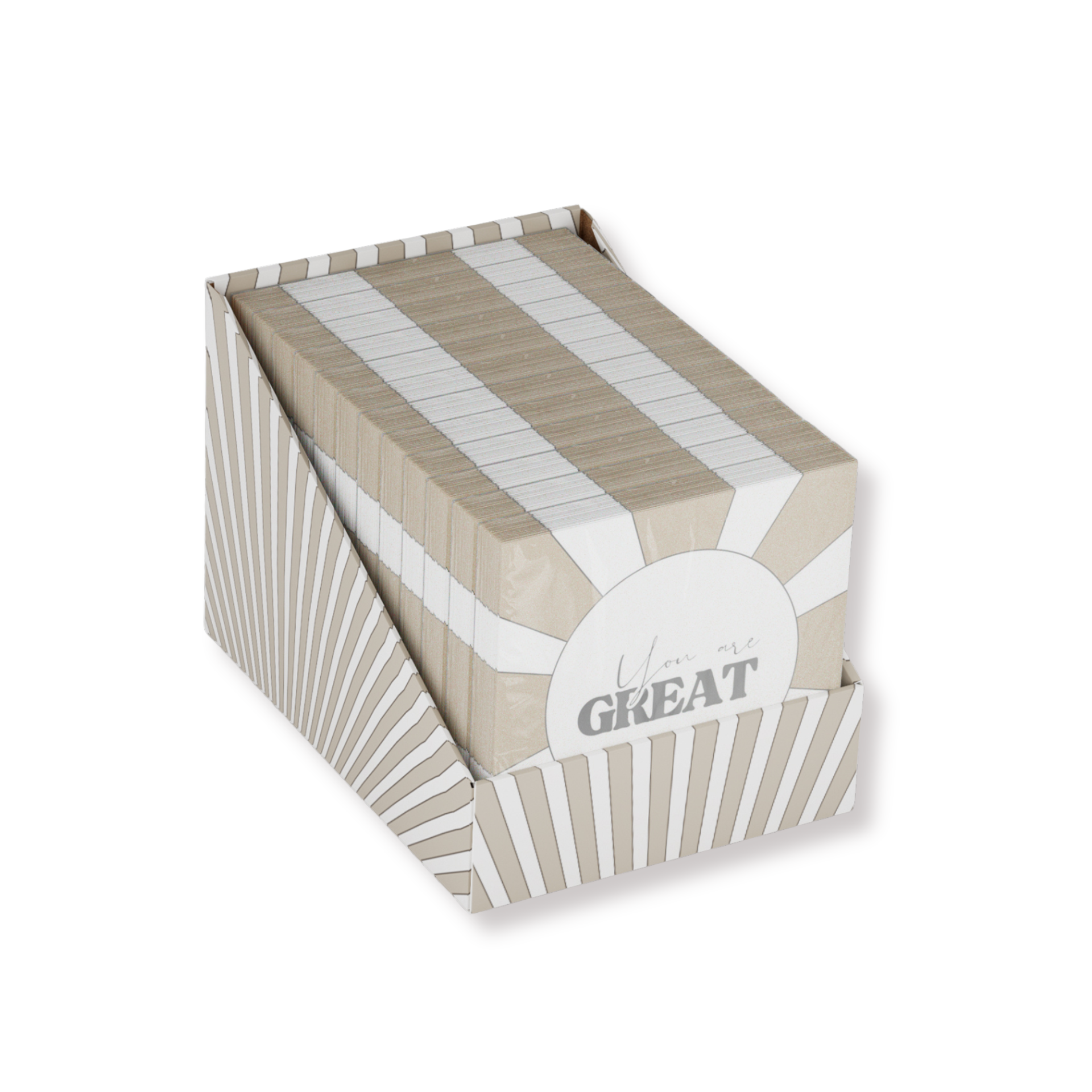 Papieren Servetten - "You are Great" - Beige - 3-Laags - FSC - 33x33 cm - 20 Stuks