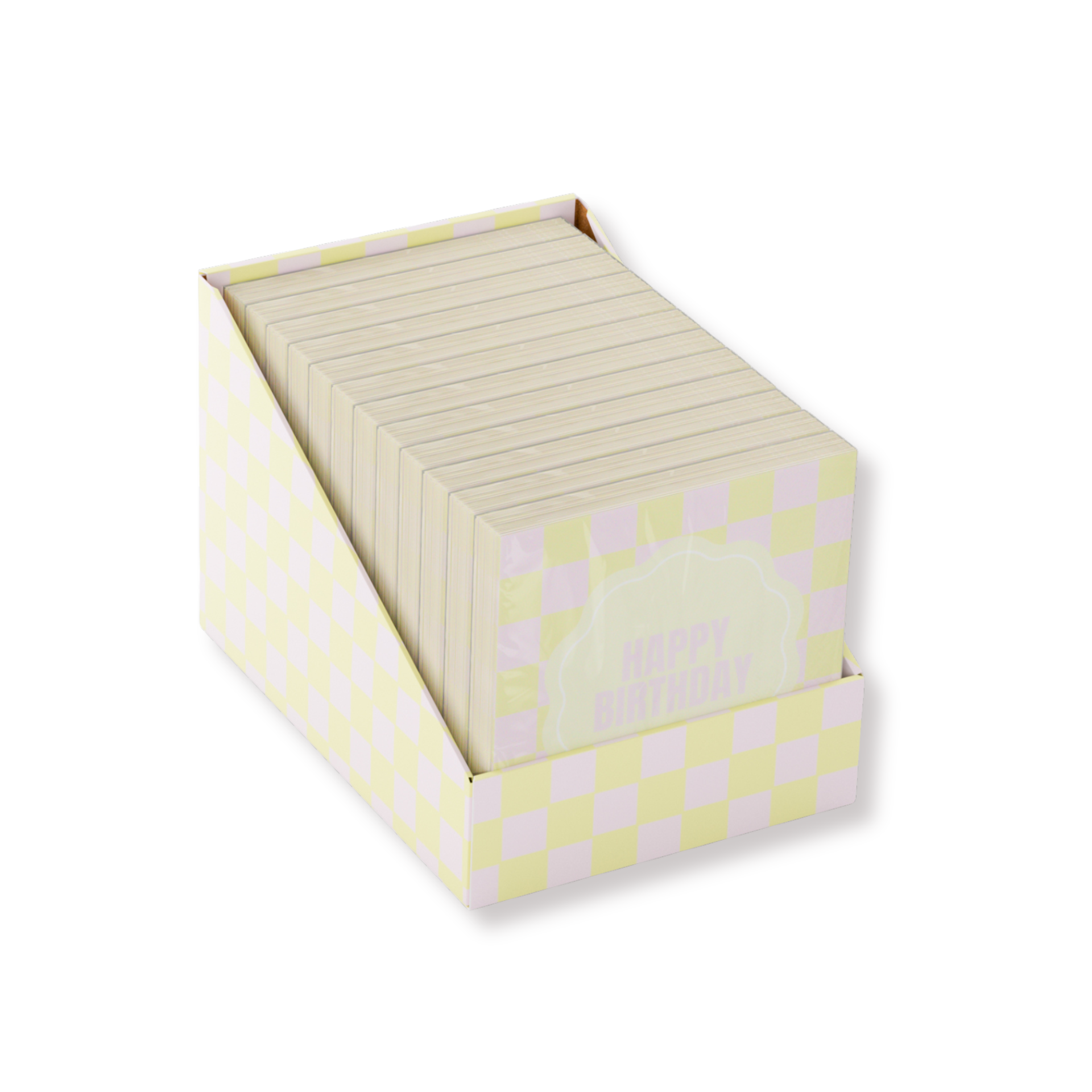 Papieren Servetten - "Happy Birthday" - Roze/Geel - 3-Laags - FSC - 33x33 cm - 20 Stuks