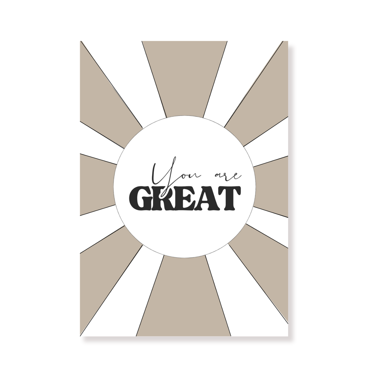Ansichtkaart - You are Great - Papier - Set of 5 - A6