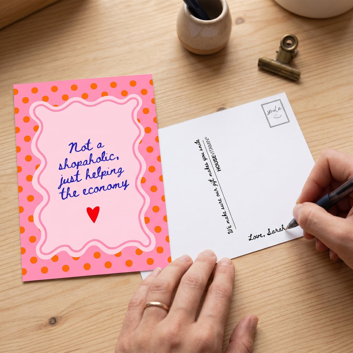 Ansichtkaart - Not a Shopaholic - Papier - Set of 5 - A6