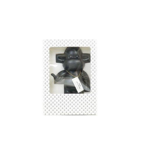 Ornament - Hang loose Aap Beeld  'The Legend' - Polyresin - Zwart - 20,5x13,5x35cm