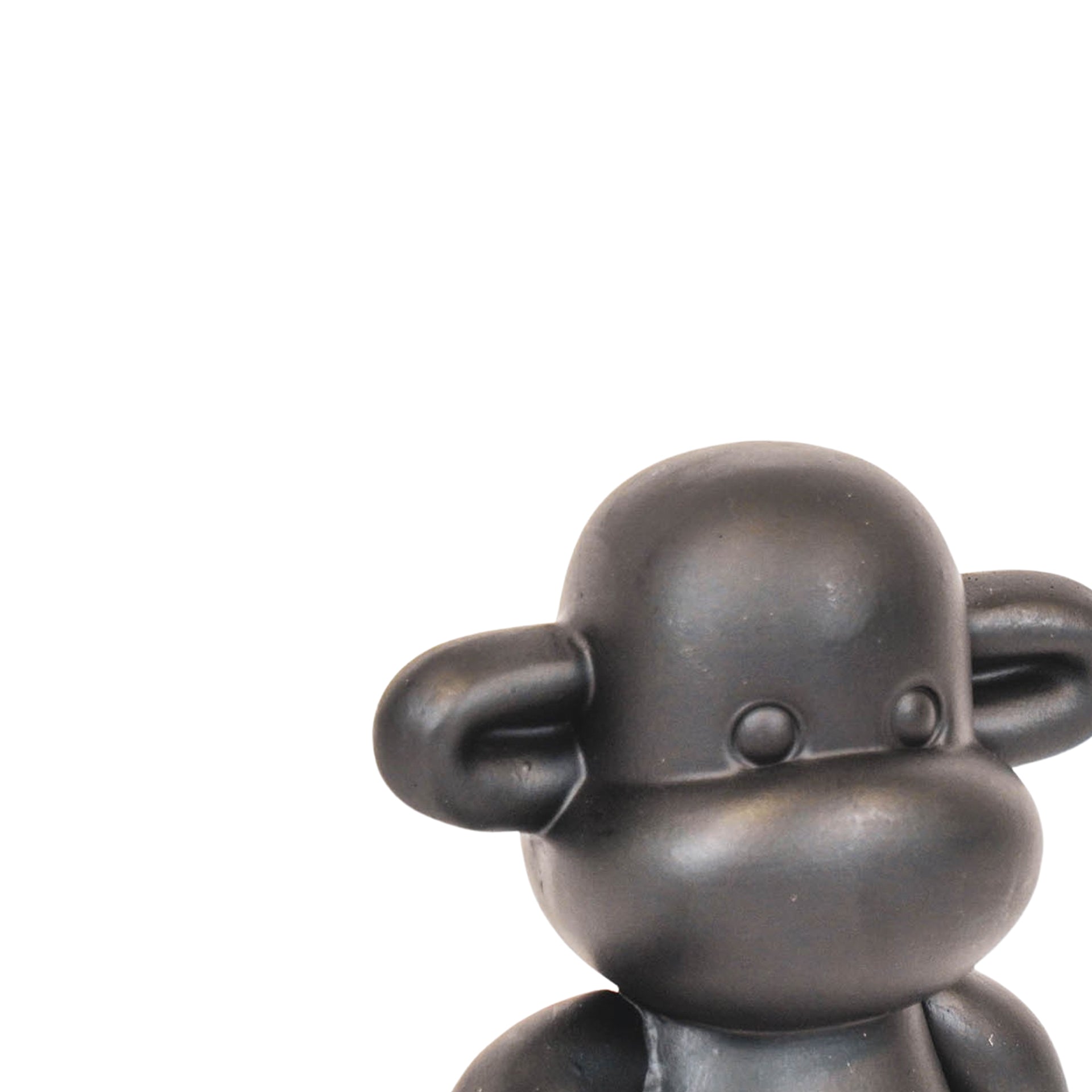 Ornament - Aap Beeld 'The Legend' - Polyresin - Zwart - 20,5x13,5x35cm