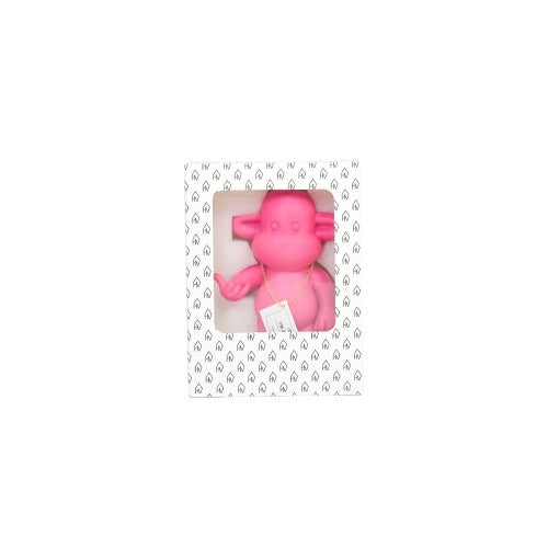 Ornament - Hang loose Aap Beeld 'The Legend' - Polyresin - Roze - 11x7x19cm