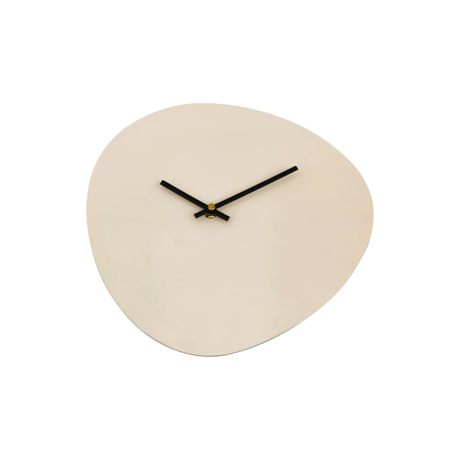 Klok - Wandklok Organisch- Zand - 30x30x0,5 cm