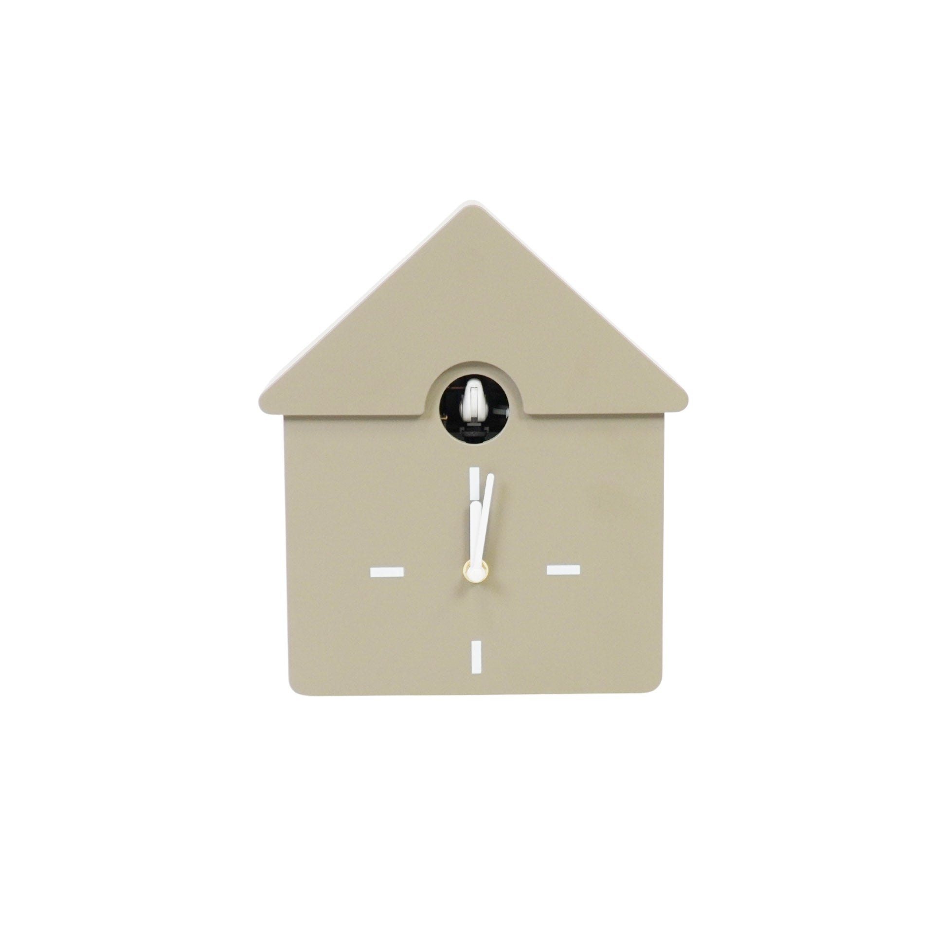 Klok- Wandklok Koekoeksklok - Taupe - 24x27x9cm