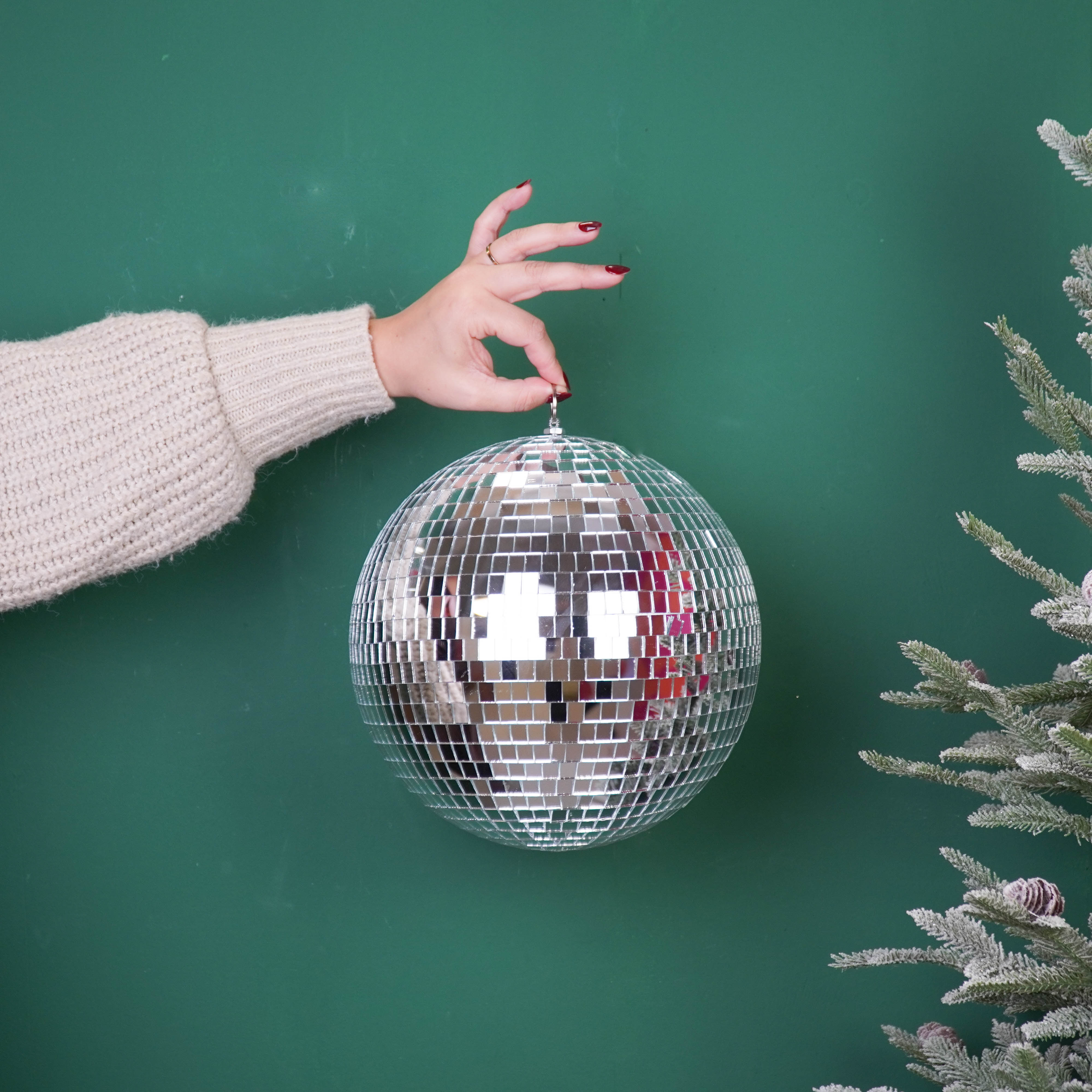 Kerstversiering -  Kersthanger - Discobal - Foam - Zilver - 25x25x25cm