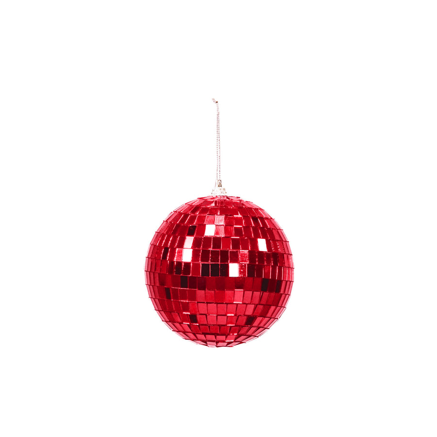 Kerstversiering -  Kersthanger - Discobal - Foam - Rood - 8x8x8cm