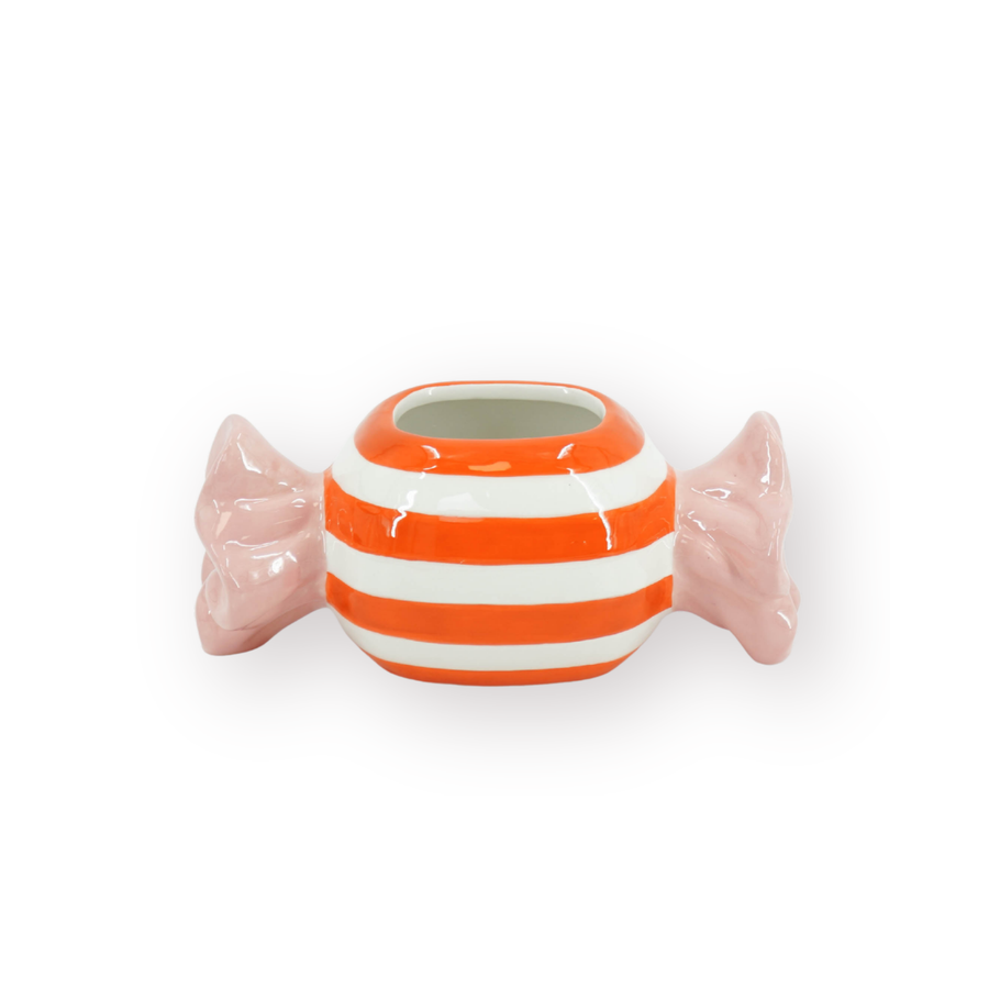 Pot - Planten Pot Snoepje - Dolomiet - Roze/Oranje -  21x9.5x9.5 cm