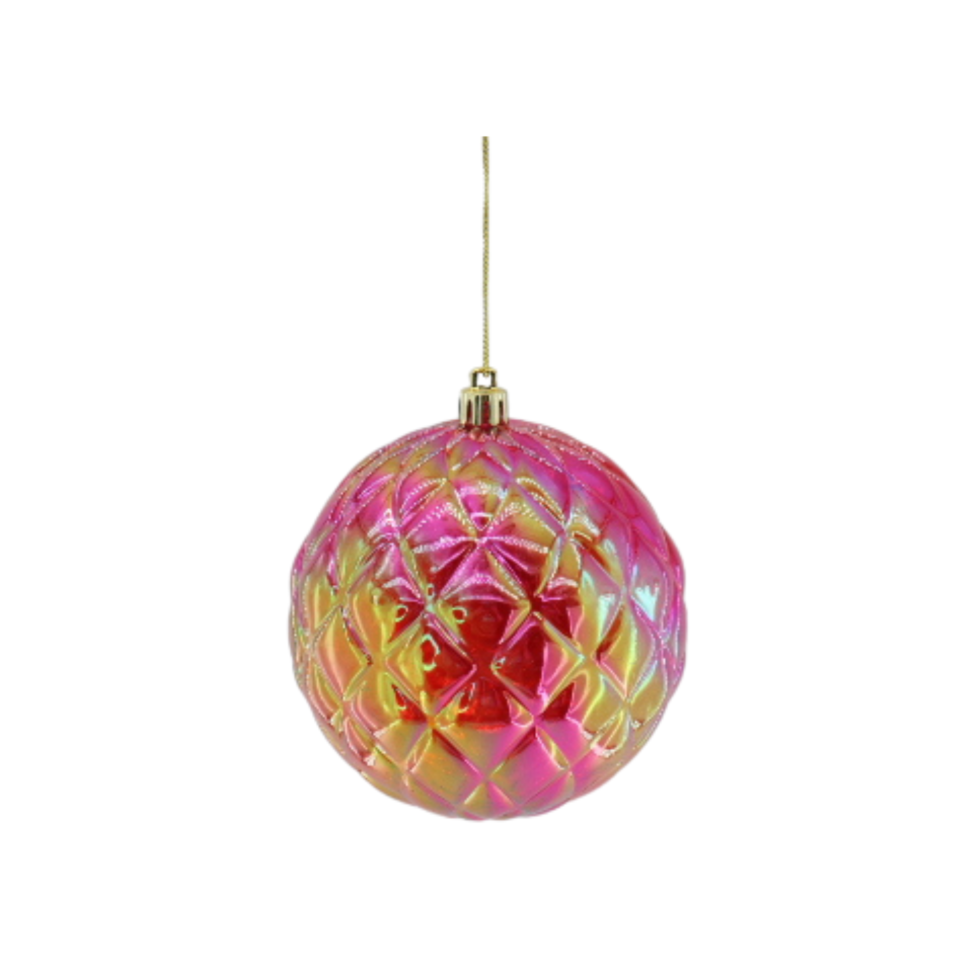 Kersthanger -  Kerstbal -  Kunststof - Rood - 15x15 cm