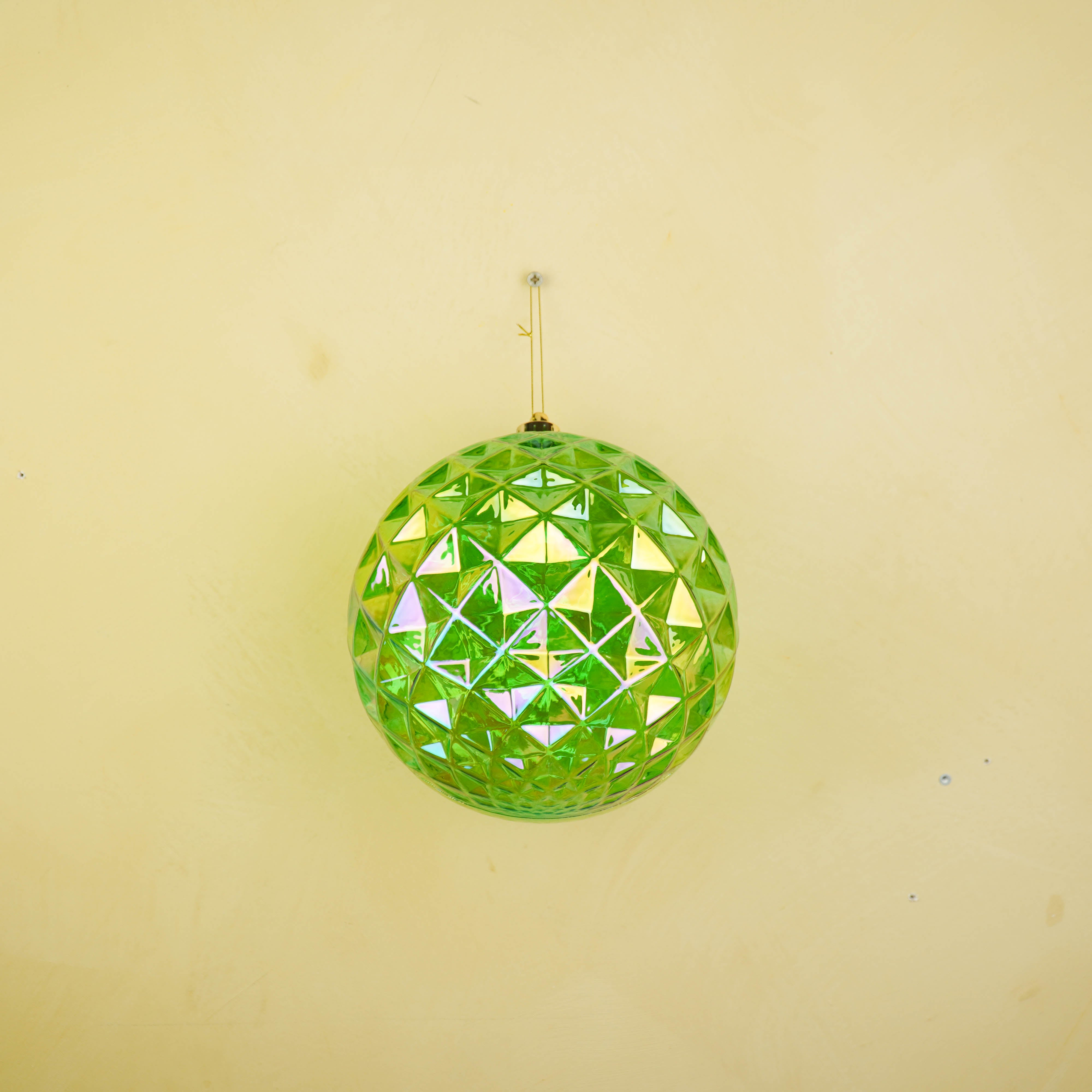 Kersthanger -  Kerstbal -  Kunststof  - Groen - 20x20cm