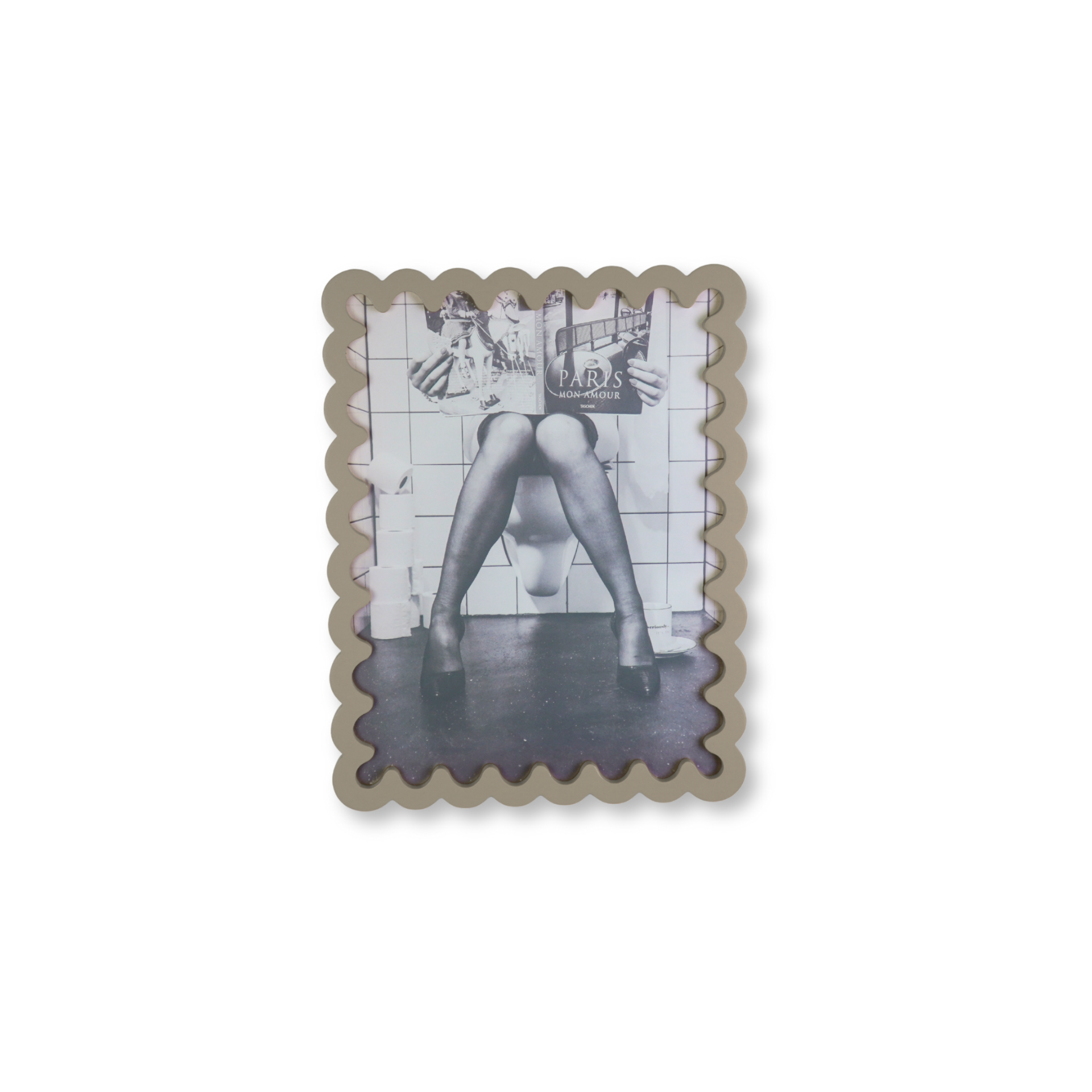 Fotolijst - Golvende Rand - MDF - Taupe - 24x33x1.5cm
