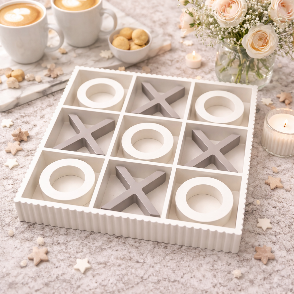 Decoratie Spel - Boter Kaas en Eieren - Beige - 33x33x5cm