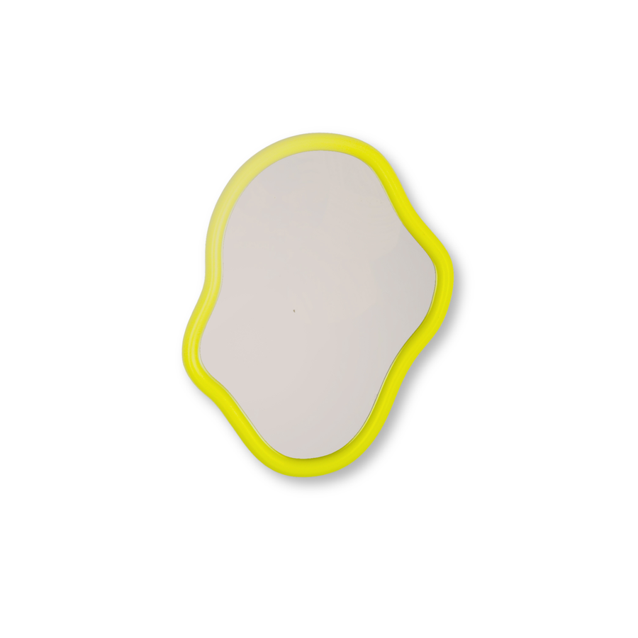 Spiegel - Wand Spiegel Organische Vorm - Geel - 30x40cm