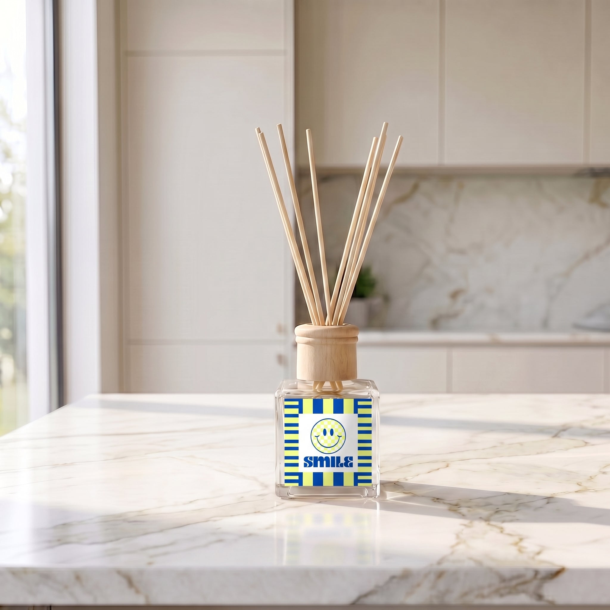 Reed Diffuser - Geurstokjes - Smile - Groene Thee - 100 ml