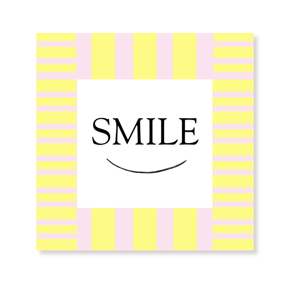 Papieren Servetten - "Smile" -Roze/ Wit/ Geel - 3-Laags - FSC - 33x33 cm - 20 Stuks